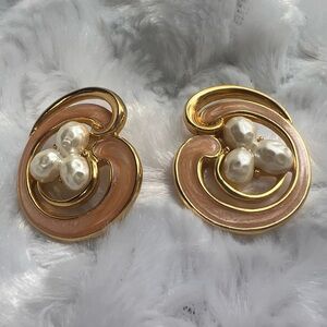 Vintage Avon Coral Island Earrings